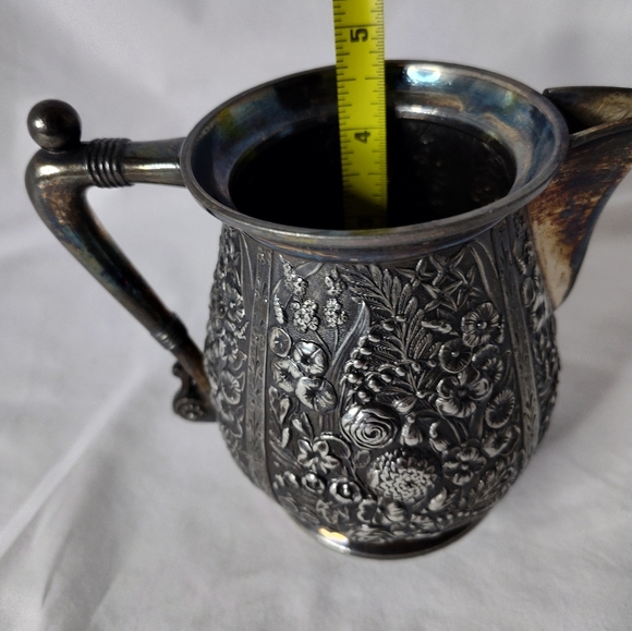 19th-Century Reed & Barton (SP) High Relief Victorian Pitcher - Picture 6 of 10